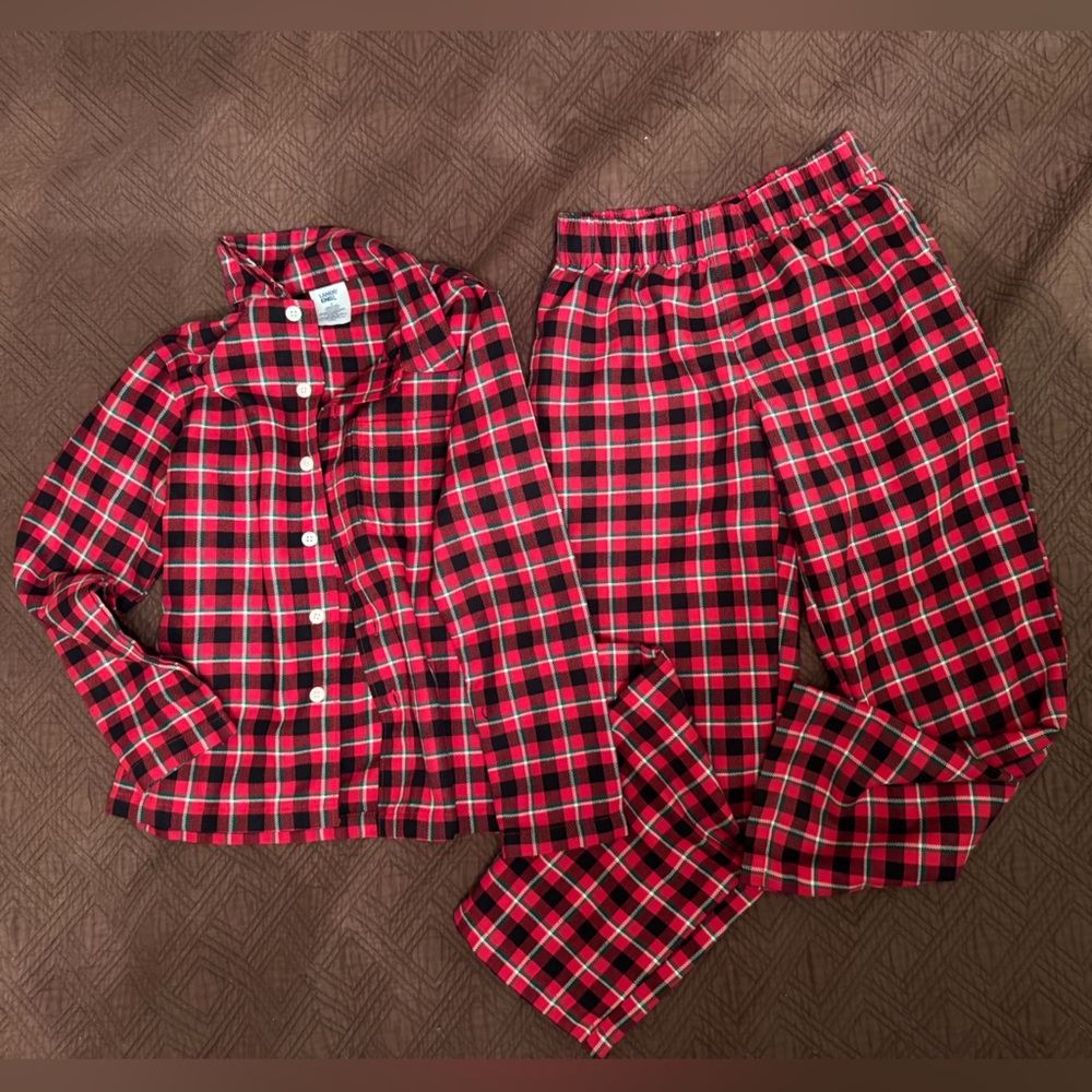 Lands' End Kids Plaid Pajama Set
